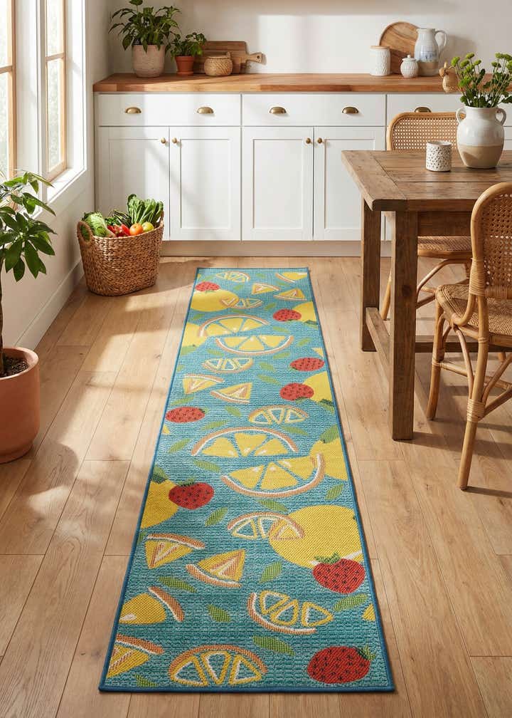 2' 7 x 12' Easy-Clean Baja Indoor / Outdoor Runner Rug