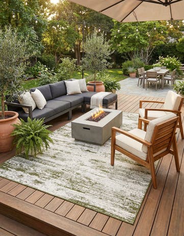 9' x 12' Easy-Clean Modern Indoor / Outdoor Rug