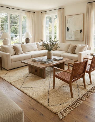 6' 8 x 10' 3 Hand Knotted Moroccan Wool Rug