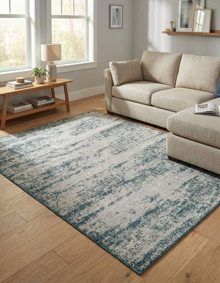 Detail image of 5' x 7' Easy-Clean Modern Indoor / Outdoor Rug