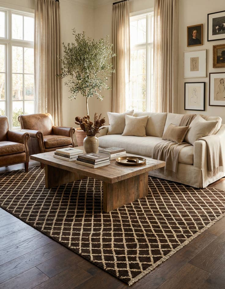 Detail image of 5' 8 x 7' 8  Hand Knotted Darya Wool Rug