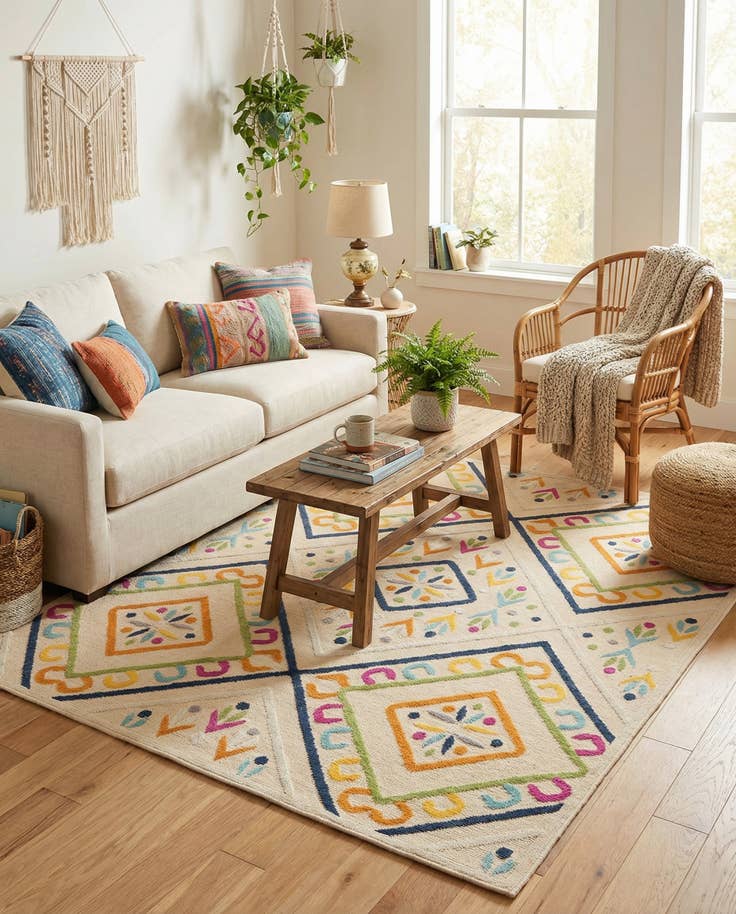 Detail image of 7' 3 x 9' 10 Easy-Clean Indoor / Outdoor Rug