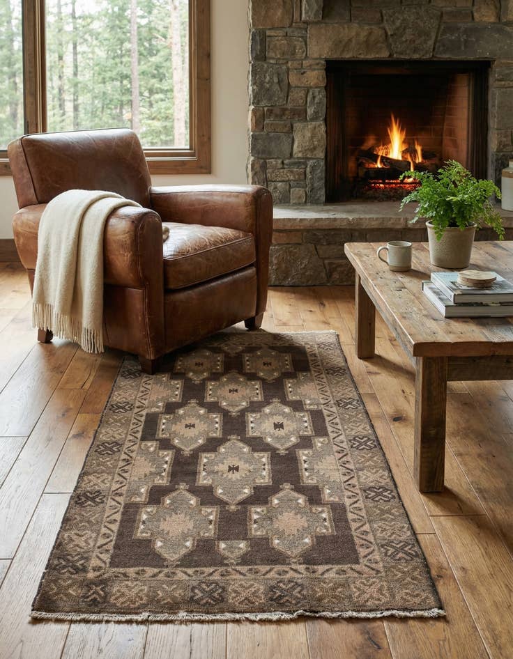 Detail image of  3' 4 x 6' 2  Hand Knotted Ultra Vintage Persian Wool Rug