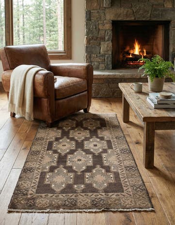 3' 4 x 6' 2 Hand Knotted Ultra Vintage Persian Wool Rug
