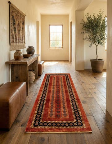 2' 8 x 6' 3 Luribaft Wool Runner Rug