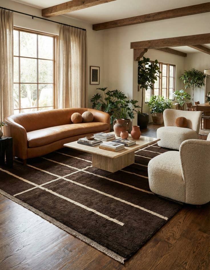 Detail image of 5' 7 x 7' 11  Hand Knotted Moroccan Wool Rug