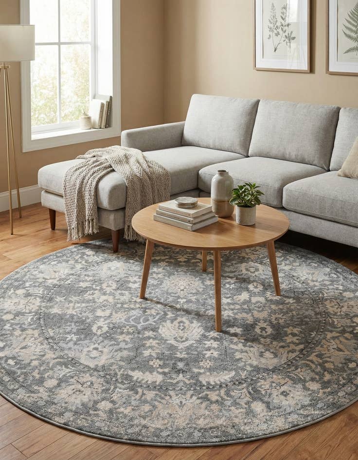 Detail image of 7' x 7' Oregon Round Rug