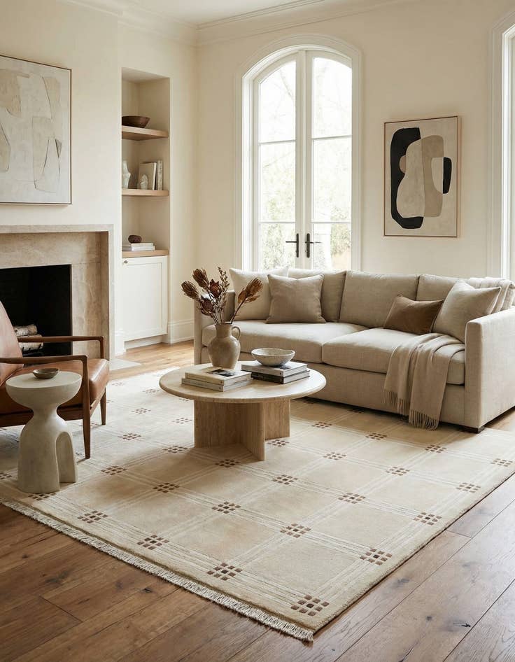 Detail image of  6' 7 x 9' 11  Hand Knotted Darya Wool Rug