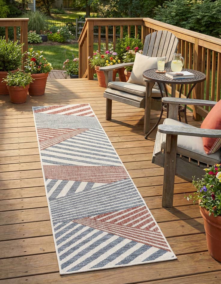 Detail image of  2' x 8'  Washable Jill Zarin Indoor / Outdoor Runner Rug