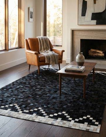 5' 1 x 8' 1 Cowhide - Patchwork Rug