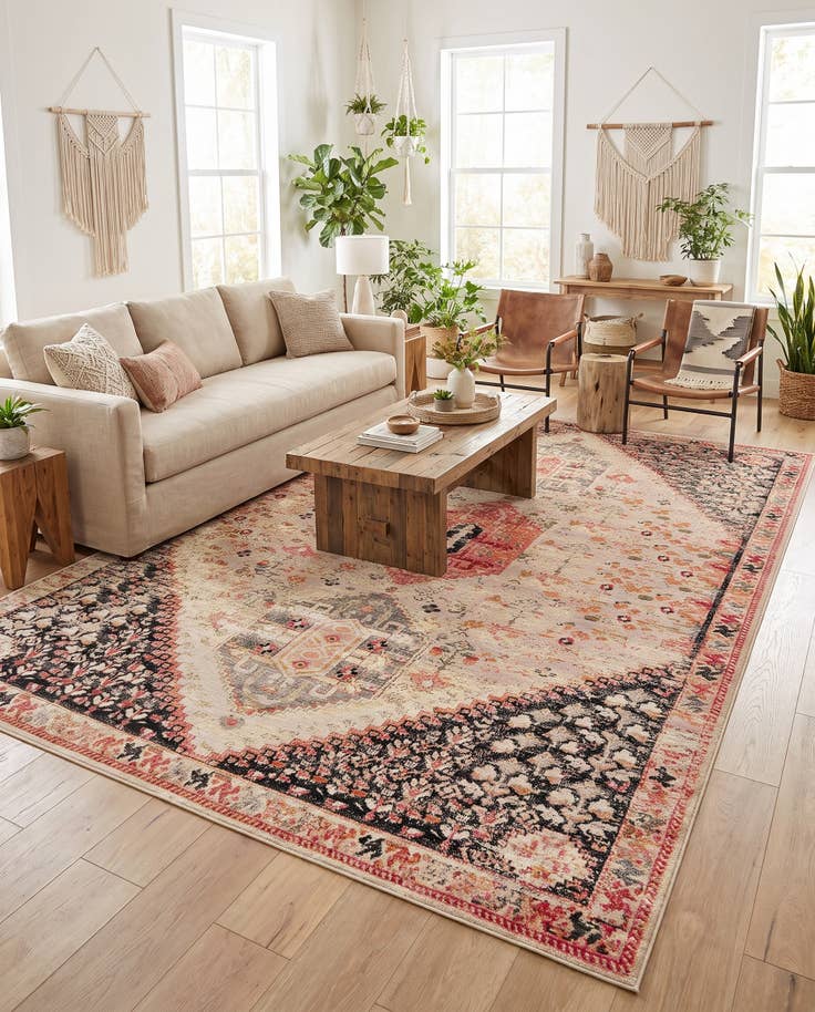 Detail image of 10' x 14' Easy-Clean Traditional Indoor / Outdoor Rug