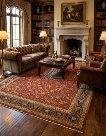 9' 4 x 13' 6 Hand Knotted Tabriz Persian Wool Rug