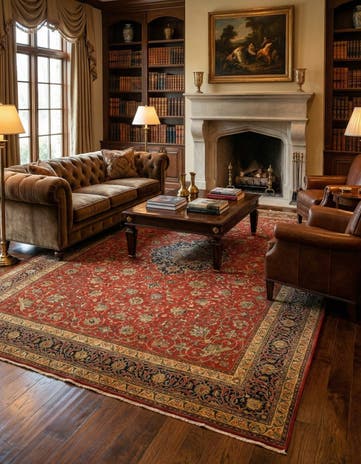 9' 4 x 13' 6 Hand Knotted Tabriz Persian Wool Rug