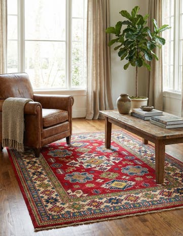 5' x 6' 8 Hand Knotted Kazak Rug
