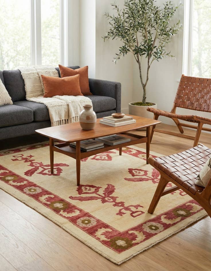 Detail image of 3' 10 x 5' 9  Hand Knotted Modern Ziegler Oriental Rug