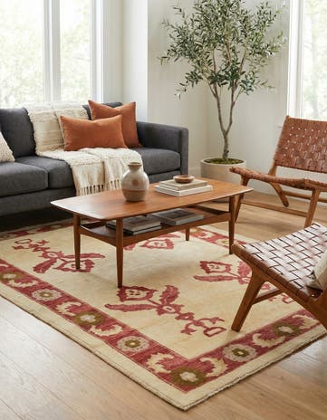 3' 10 x 5' 9 Hand Knotted Modern Ziegler Oriental Rug