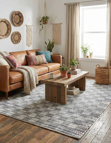 Ivory Hand Woven Chindi Cotton Rug