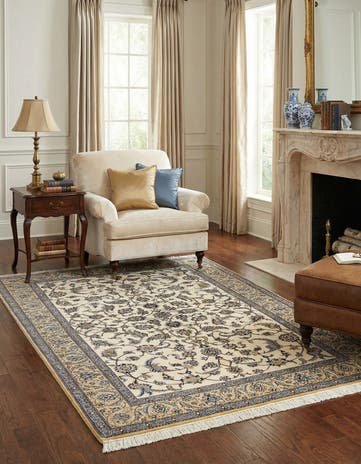 4' 2 x 7' 2 Hand Knotted Nain Rug