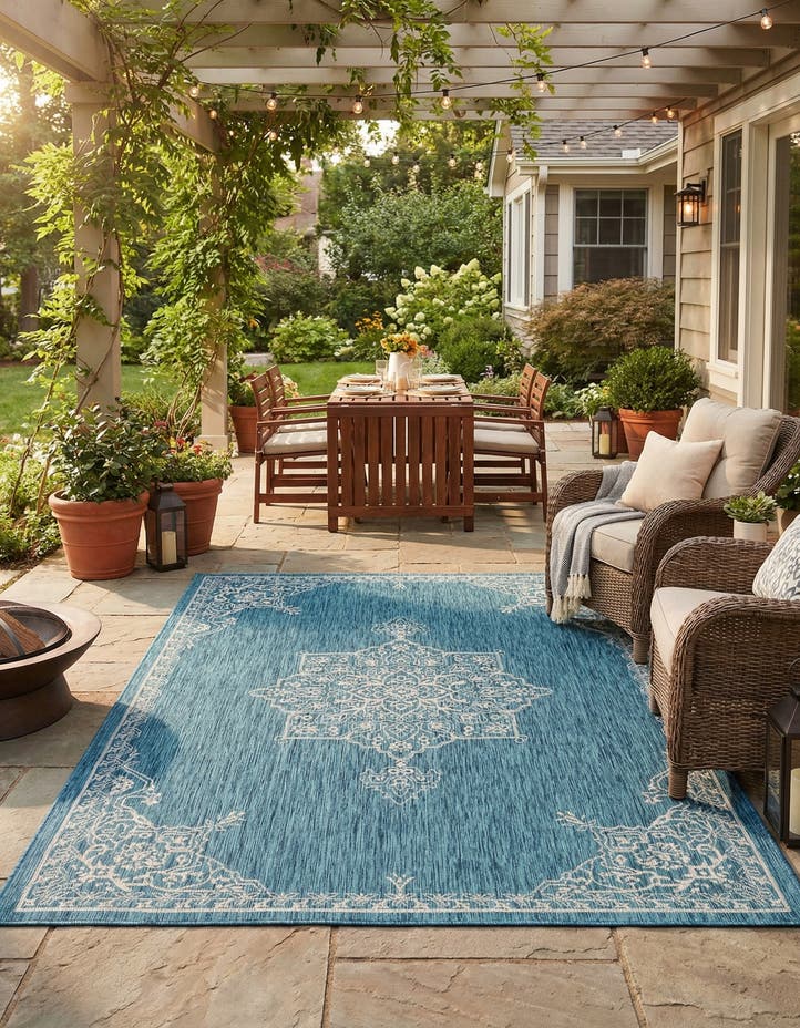 7' 10 x 11' Easy-Clean Traditional Indoor / Ou...
