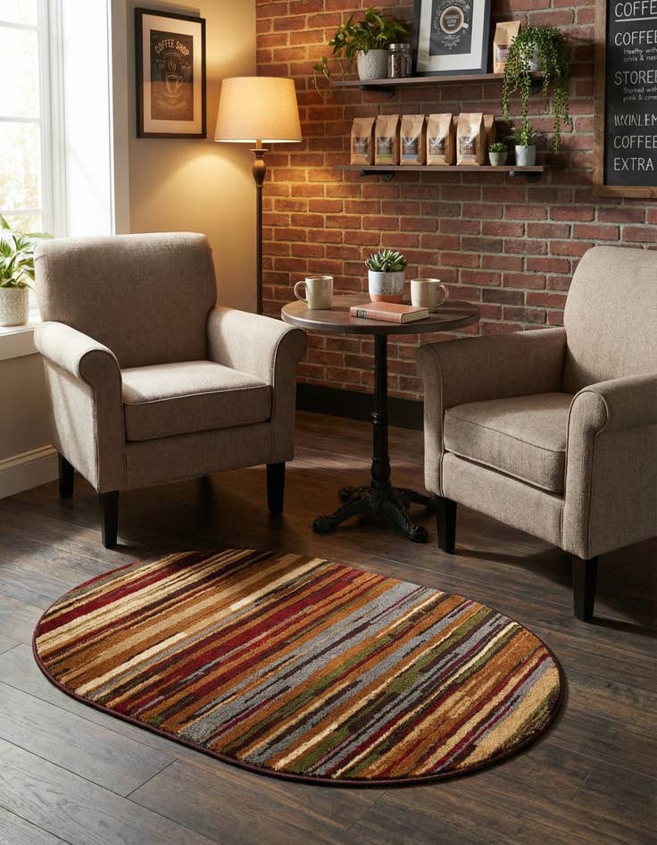 Detail image of 2' x 3' Coffee Shop Oval Rug