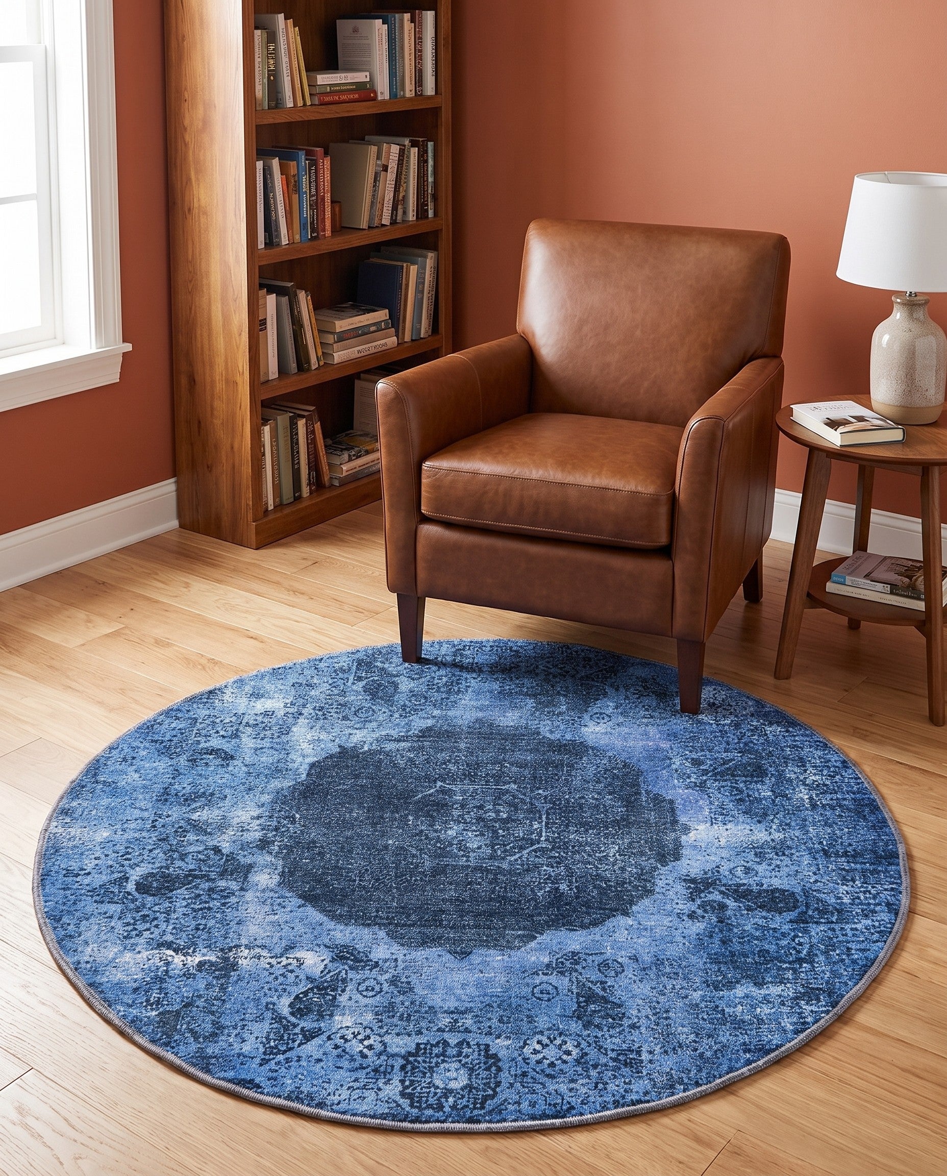 4' x 4' Washable Yara Round Rug