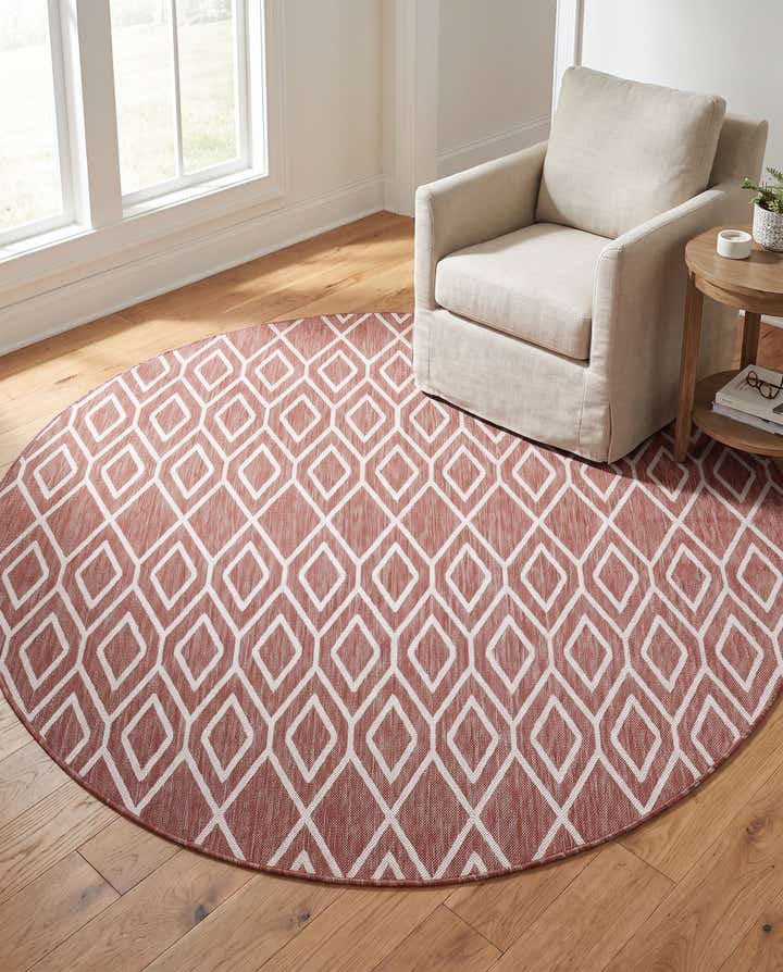 7' x 7' Easy-Clean Jill Zarin Indoor / Outdoor Round Rug