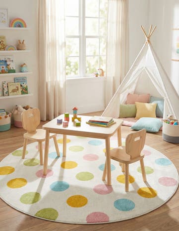 7' 10 x 7' 10 Whimsy Kids Round Rug