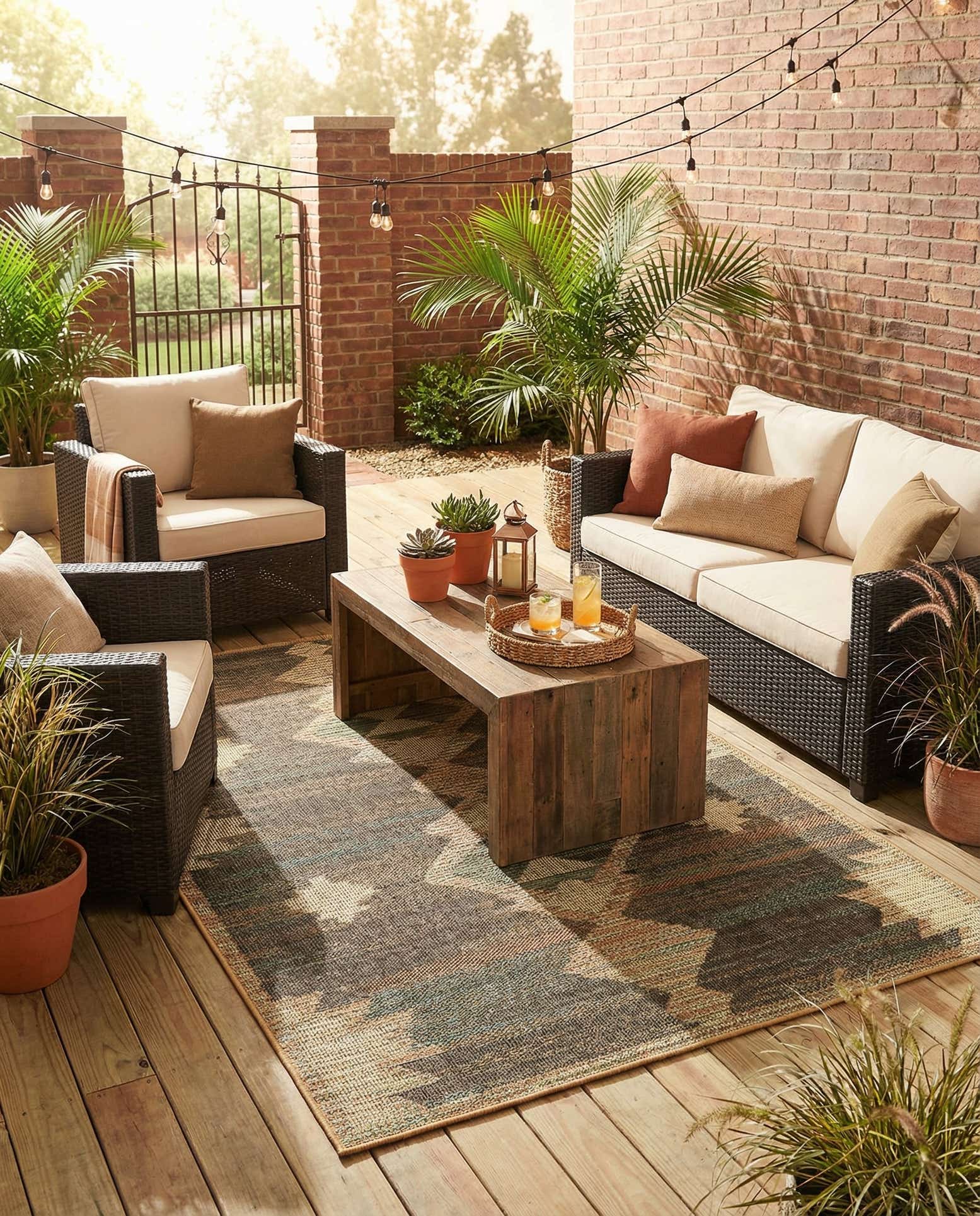 5' 3 x 7' 7 Easy-Clean Baja Indoor / Outdoor Rug