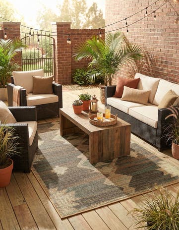 5' 3 x 7' 7 Easy-Clean Baja Indoor / Outdoor Rug