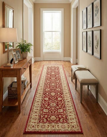 Red Aditi Runner Rug