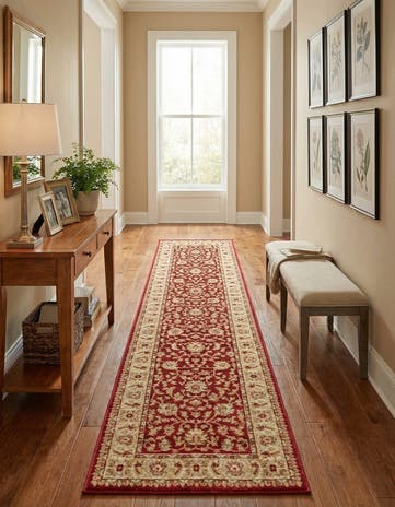 Red Aditi Runner Rug