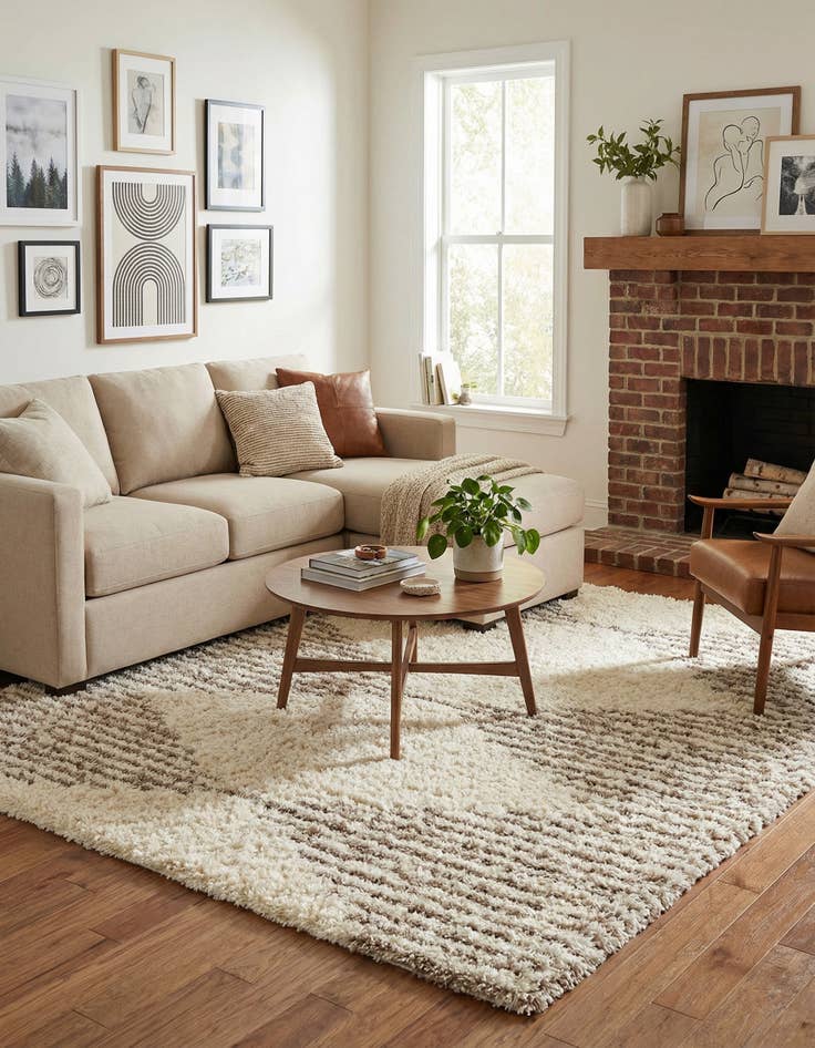 Detail image of  8' x 8' Infinity Shag Square Rug