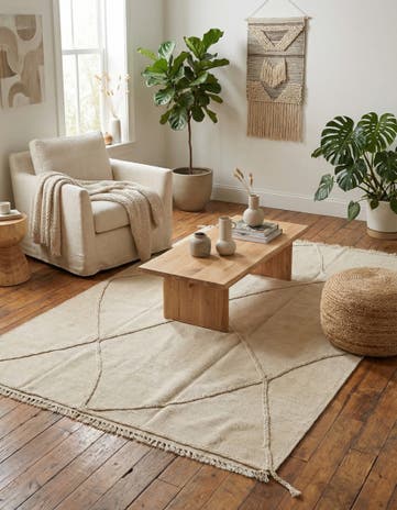 4' 2 x 6' 1 Hand Knotted Moroccan Wool Rug