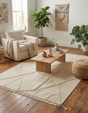 4' 2 x 6' 1 Hand Knotted Moroccan Wool Rug