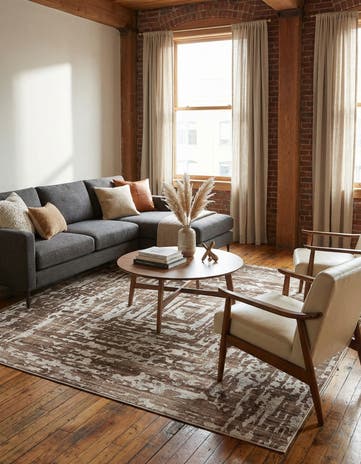 Chocolate Brown Hermitage Square Rug