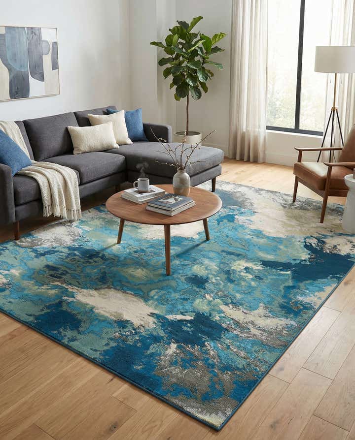 9' x 12' Easy-Clean Modern Indoor / Outdoor Rug