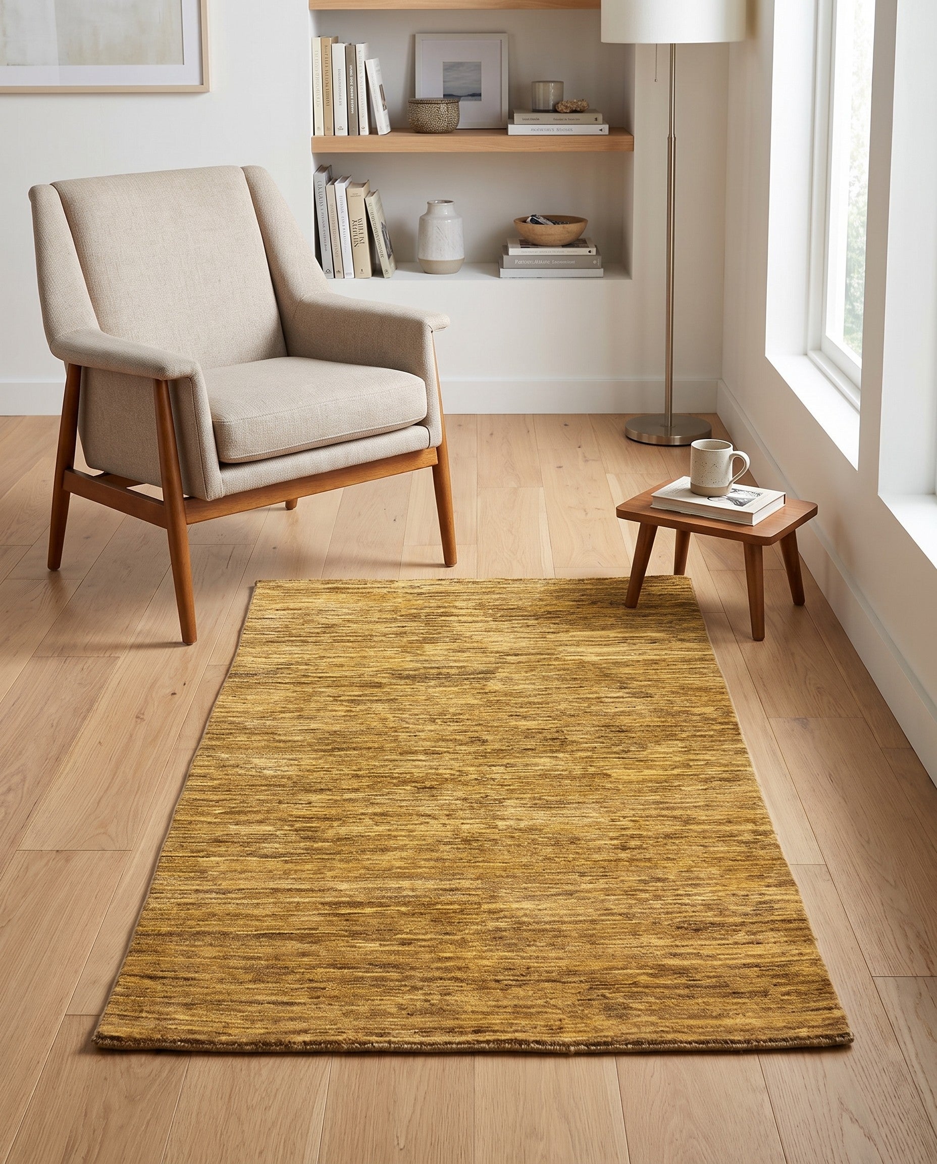 3' 8 x 6' Hand Knotted Modern Ziegler Oriental Rug