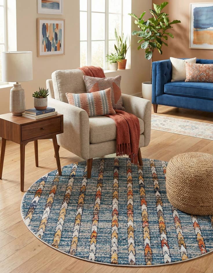 Detail image of 5' 3 x 5' 3 Aramis Round Rug