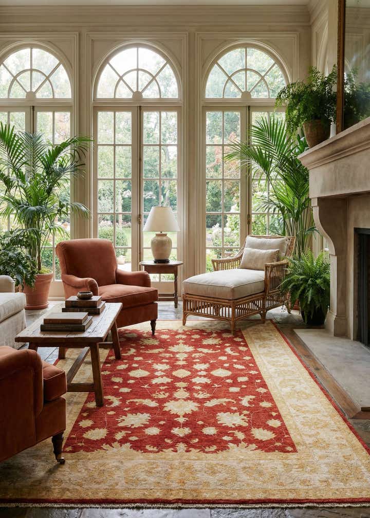 6' 8 x 9' 10 Ziegler Wool Rug