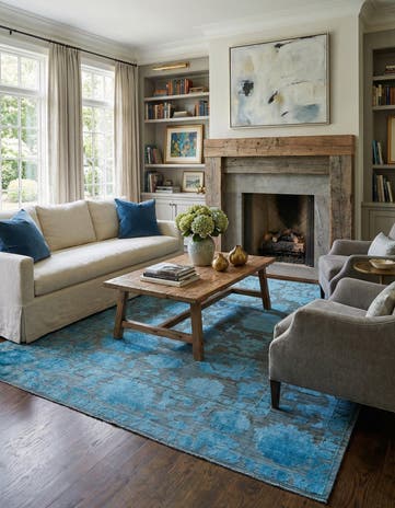 9' x 12' 1 Hand Knotted Oushak Wool Rug