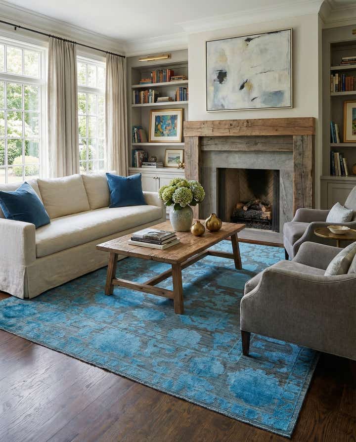 9' x 12' 1 Hand Knotted Oushak Wool Rug