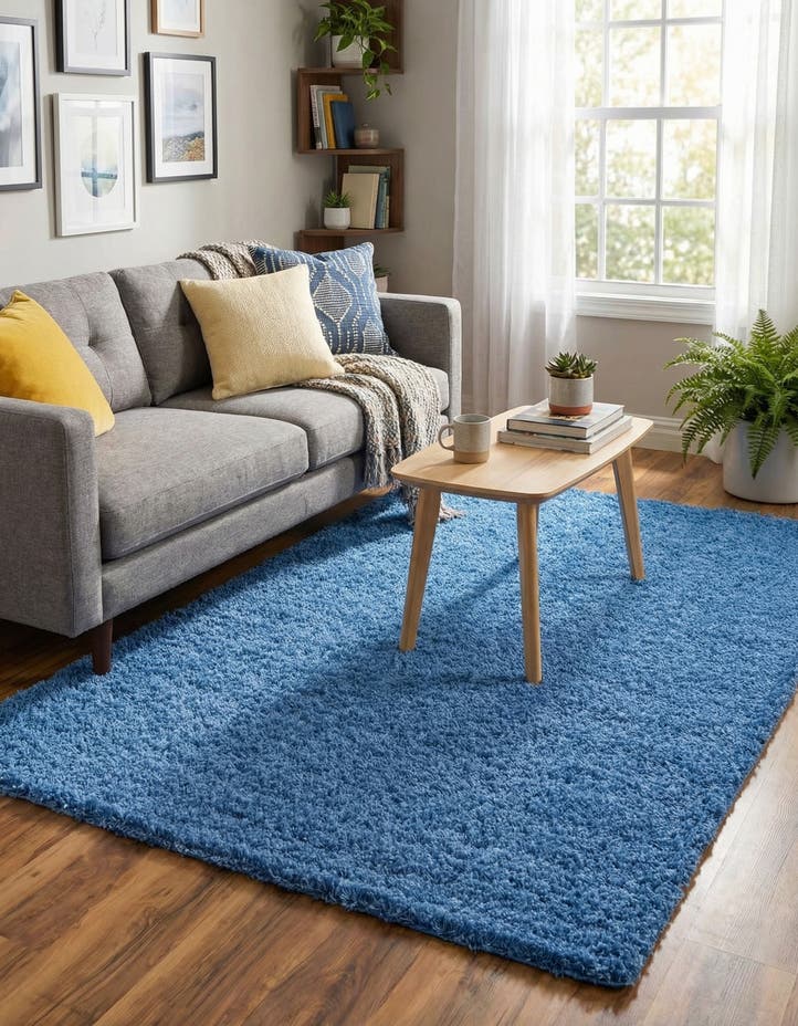 4' x 6' Solid Shag Rug