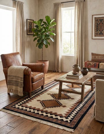 3' x 5' 2 Hand Knotted Ferdos Wool Rug