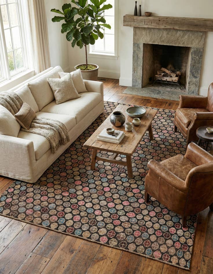 Detail image of 8' x 9' 10  Hand Knotted Darya Wool Rug