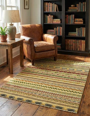 2' 10 x 4' Hand Knotted Modern Ziegler Rug