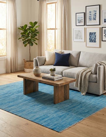 5' 5 x 8' Hand Knotted Kilim Modern Wool Rug