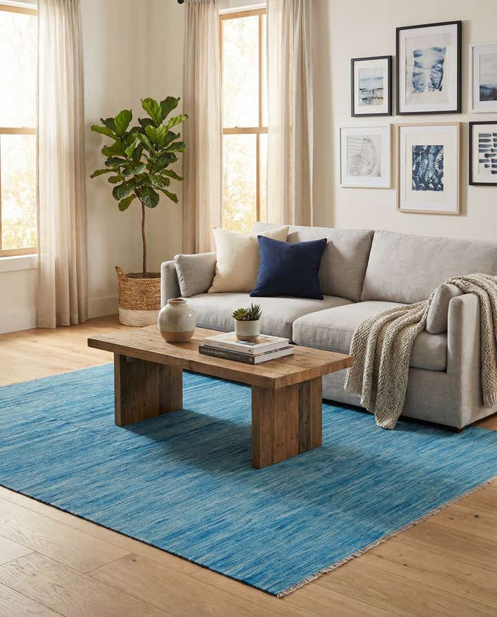 5' 5 x 8' Hand Knotted Kilim Modern Wool Rug