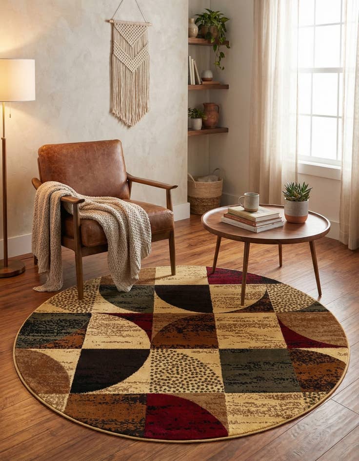 Detail image of 3' 3 x 3' 3 Cafe Round Rug