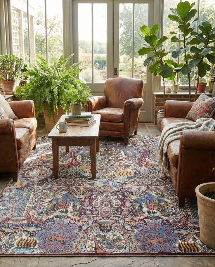 Detail image of 7' 10 x 10' Washable Timeless Rug