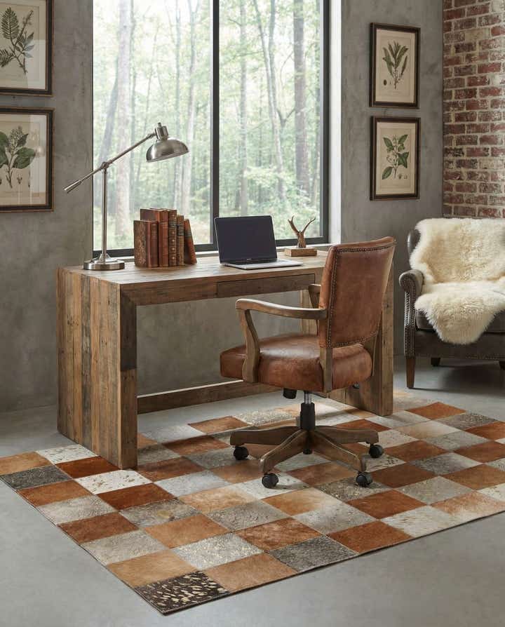 3' 11 x 5' 10 Cowhide - Patchwork Rug